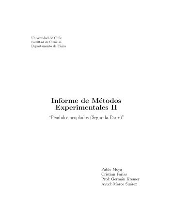 Informe de MÃ©todos Experimentales II - Zeth - Universidad de Chile