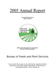2005 Annual Report - Idaho Department of Agriculture