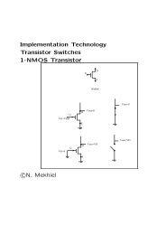 Implementation Technology Transistor Switches 1-NMOS Transistor ...