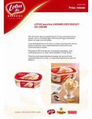 Press release - Lotus Bakeries
