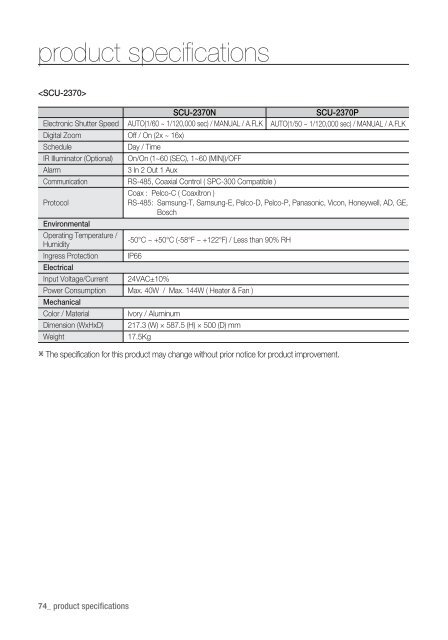 Manual Samsung SCU-VAC/VAC1 Positioning System