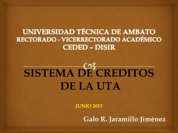 crÃ©dito - Universidad TÃ©cnica de Ambato