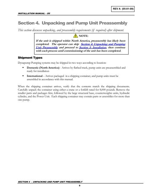 Installation Manual - Model 5 - Tundra Process Solutions Ltd.