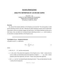 analytic definition of a b-spline curve - IDAV: Institute for Data ...