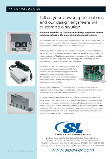 SL Power Brochure - Fortec AG