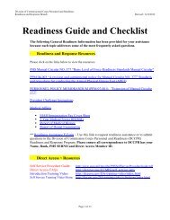 Readiness Guide and Checklist - ccrf