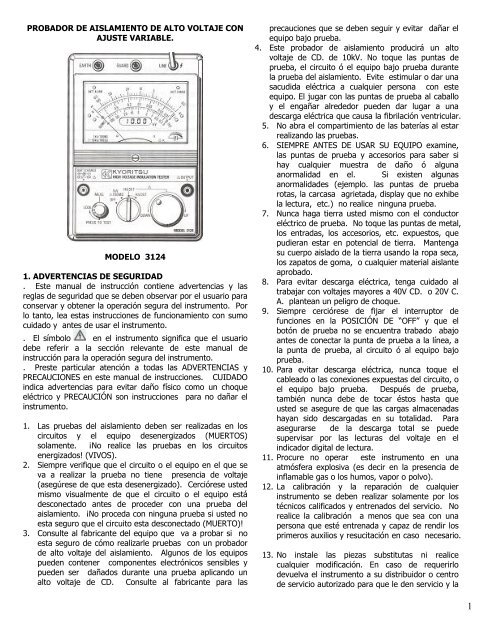 probador de aislamiento de alto voltaje con ajuste variable del voltaje
