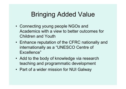 Prof. Dolan Presentation - UK National Commission for UNESCO