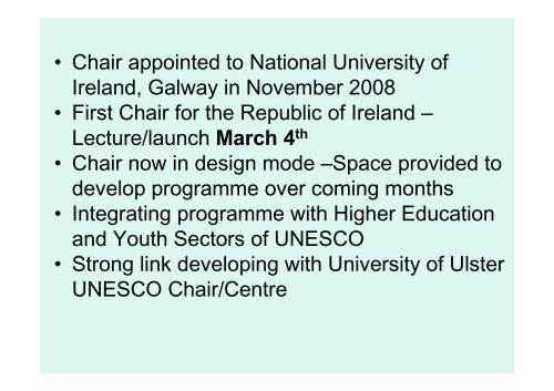 Prof. Dolan Presentation - UK National Commission for UNESCO