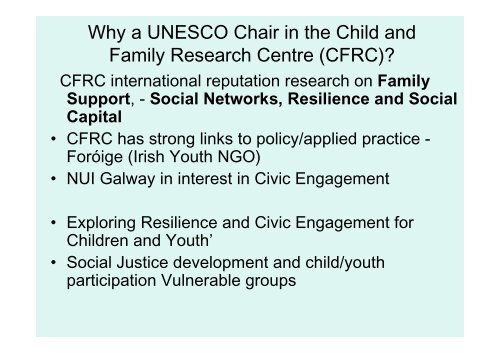 Prof. Dolan Presentation - UK National Commission for UNESCO