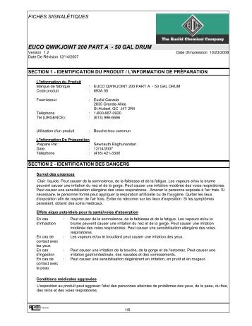 EUCO QWIKJOINT 200 PART A - 50 GAL DRUM - Euclid Chemical Co