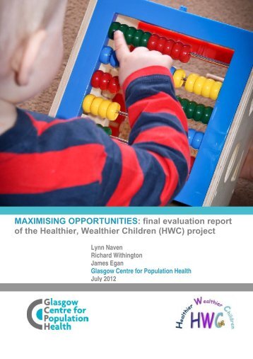 Healthier, Wealthier Children Project - Glasgow Centre for ...