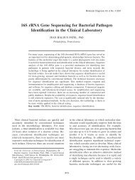 16S rRNA Gene Sequencing for Bacterial Pathogen Identification in ...