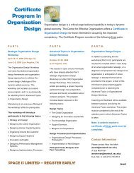 Certificate Program in Organization Design - Center for Effective ...