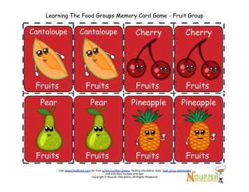 kids-food group-memory-game-cards-fruits - Nourish Interactive