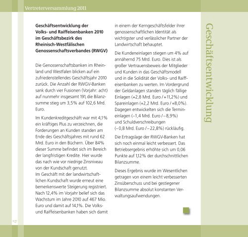 Kurzbericht 2010.pdf - Raiffeisenbank Grafschaft-Wachtberg eG