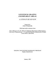 livestock grazing and riparian areas: a literature review - Alberta ...