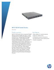 HP 5120 EI Switch Series - HP Networking