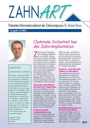 PRGF - Fortschritt in der Zahnmedizin - Zahnarzt Dr. med. dent ...