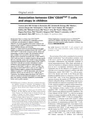 Original article Association between CD4 CD25 T cells and atopy in ...