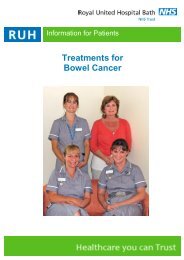 Treatments for Bowel Cancer - Royal United Hospital Bath NHS Trust