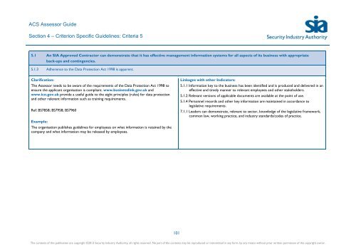 ACS Assessor Guide - Security Industry Authority