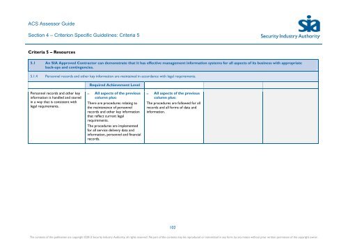 ACS Assessor Guide - Security Industry Authority