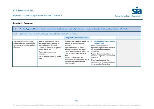 ACS Assessor Guide - Security Industry Authority