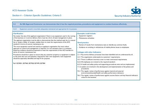 ACS Assessor Guide - Security Industry Authority