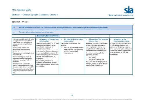 ACS Assessor Guide - Security Industry Authority