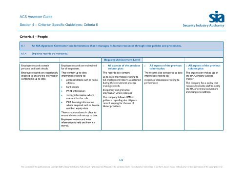 ACS Assessor Guide - Security Industry Authority