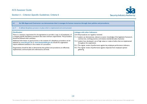 ACS Assessor Guide - Security Industry Authority