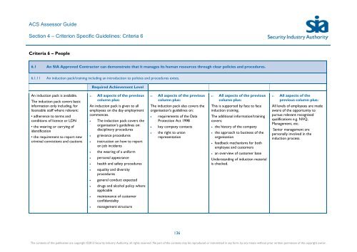 ACS Assessor Guide - Security Industry Authority