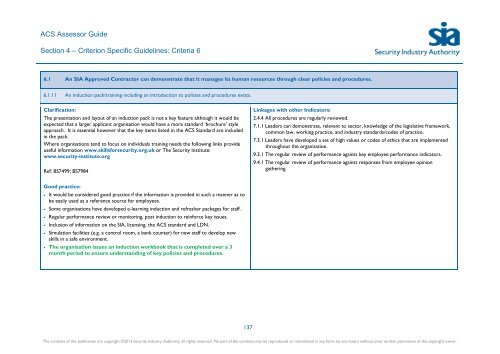 ACS Assessor Guide - Security Industry Authority