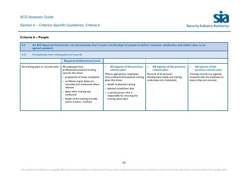 ACS Assessor Guide - Security Industry Authority