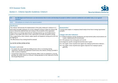 ACS Assessor Guide - Security Industry Authority