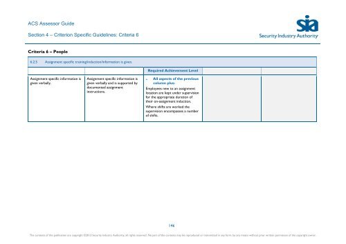 ACS Assessor Guide - Security Industry Authority