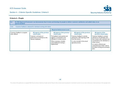 ACS Assessor Guide - Security Industry Authority