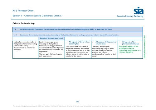 ACS Assessor Guide - Security Industry Authority