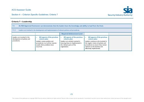 ACS Assessor Guide - Security Industry Authority