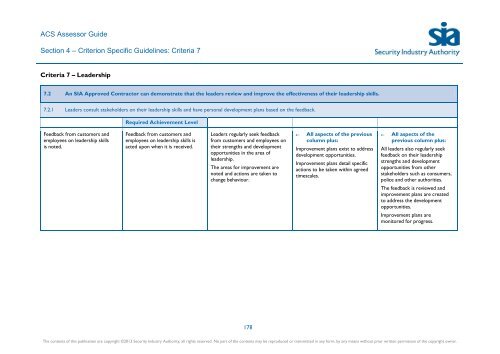 ACS Assessor Guide - Security Industry Authority