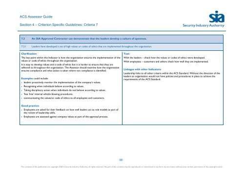 ACS Assessor Guide - Security Industry Authority