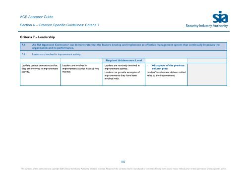 ACS Assessor Guide - Security Industry Authority