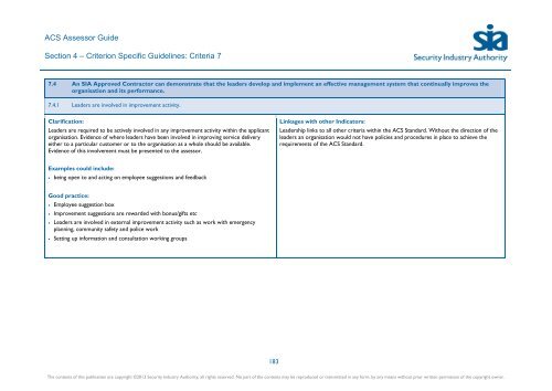 ACS Assessor Guide - Security Industry Authority