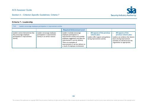 ACS Assessor Guide - Security Industry Authority