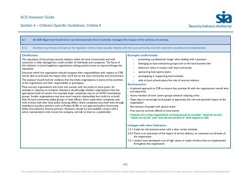 ACS Assessor Guide - Security Industry Authority