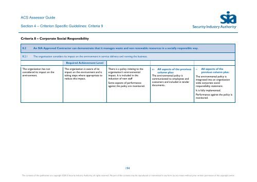 ACS Assessor Guide - Security Industry Authority