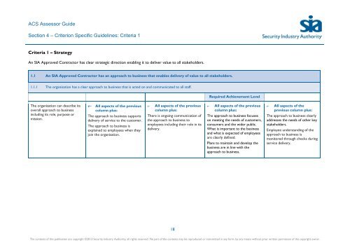 ACS Assessor Guide - Security Industry Authority