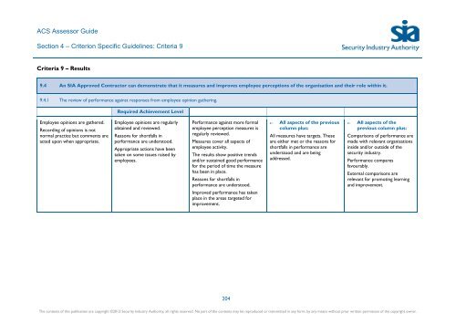 ACS Assessor Guide - Security Industry Authority