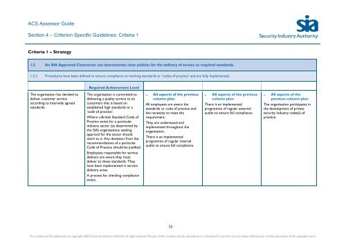 ACS Assessor Guide - Security Industry Authority